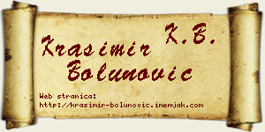 Krasimir Bolunović vizit kartica